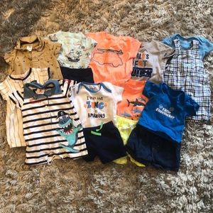 17 piece baby boy summer bundle (0-3mo)